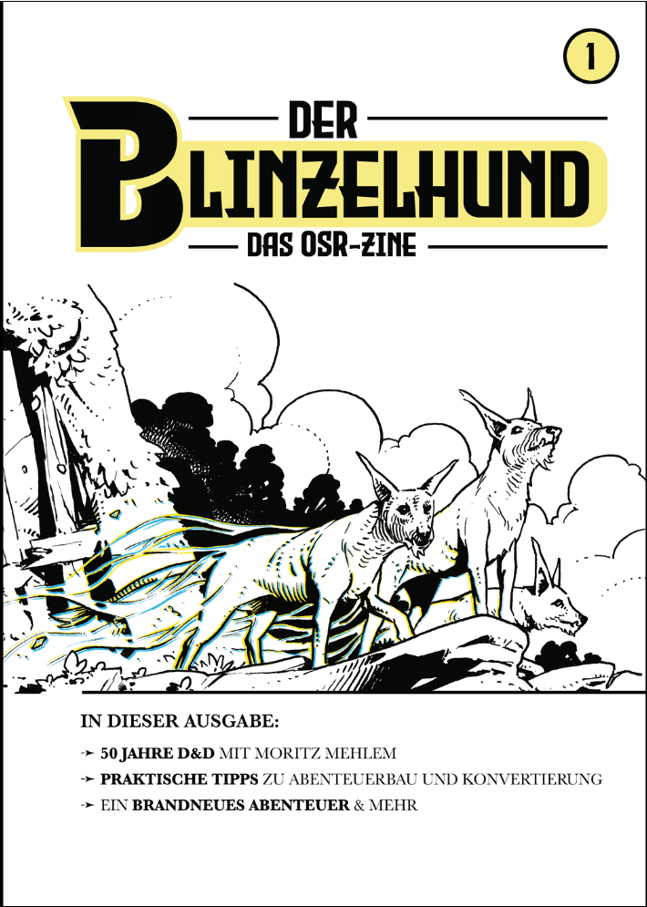 das Bild zeigt in schwarz/weiß mehrere Hunde mit spitzen Ohren